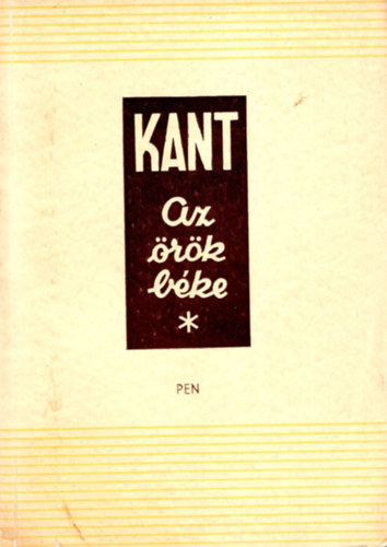 Emmanuel Kant, Szkcs Gyrgy - Az rk bke