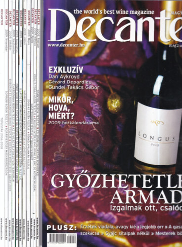 Patakfalvi Dóra (szerk.) - Decanter magazin 2009. február - november + Toplisták különszám (11 db. lapszám)