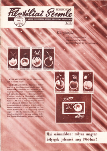 Filatliai szemle 1966/1-12. (teljes vfolyam, lapszmonknt)