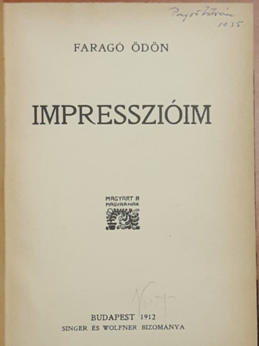 Farag� �d�n - Impresszi�im