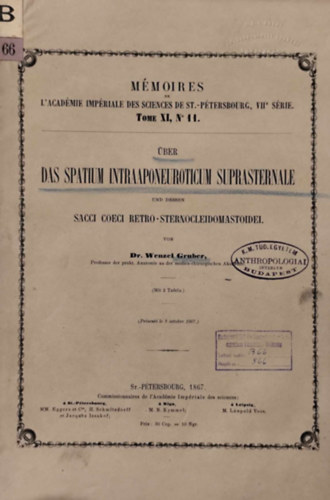 �ber das Spatium Intraponeuroticum Suprasternale und dessen Sacci Coeci Retro - Sternocleidomastoidei.