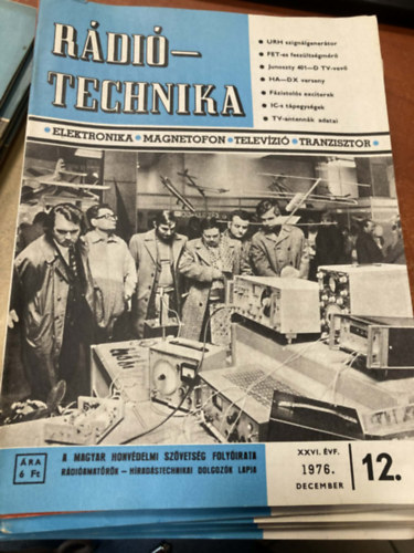 Stefanik Pál főszerk. - 12 db Rádiótechnika ( 1976 teljes évfolyam)