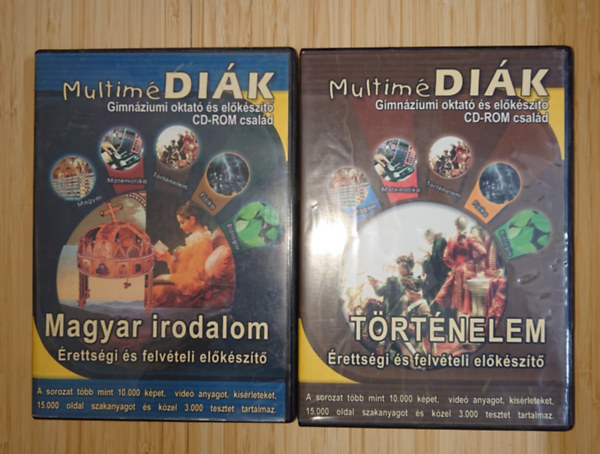 2 CD-ROM érettségire készülőknek: Multimédiák - Történelem érettségi és felvételi előkészítő, Multimédiák - Magyar irodalom érettségi és felvételi előkészítő,