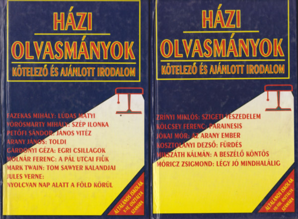 2 db. Hzi olvasmnyok - Ktelez s ajnlott irodalom (ltalnos iskola V-VI. s VII-VIII. osztly)