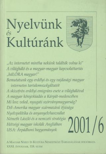 Nyelvünk és Kultúránk 2001/6.