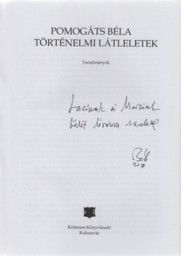 Pomogts Bla - Trtnelmi ltleletek