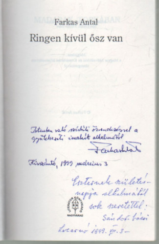 Farkas Antal - Ringen kívül ősz van- versek