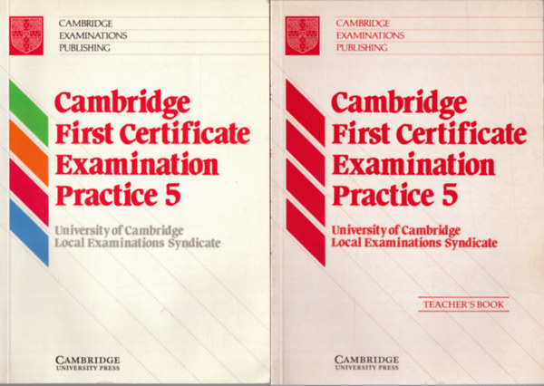 Tbb szerkeszt - Cambridge First Certificate Examination Practice 5 + Cambridge First Certificate Examination Practice 5 teacher's book