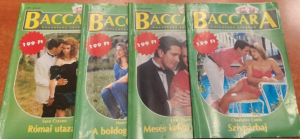 Charlotte Lamb, Anne Mather, Henrietta Reid, Sara Craven - 4 db Baccara Romantikus Magazin: Szívpárbaj, Mesés keleti radevú, A boldogság szigete, Római utazás