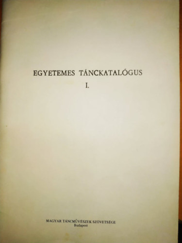 Egyetemes tnckatalgus I