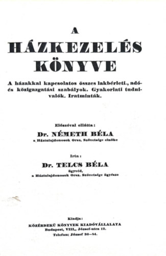 A házkezelés könyve