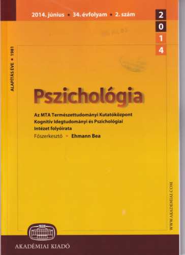 Ehmann Bea - Pszicholgia 2014. jnius - 34. vfolyam 2. szm