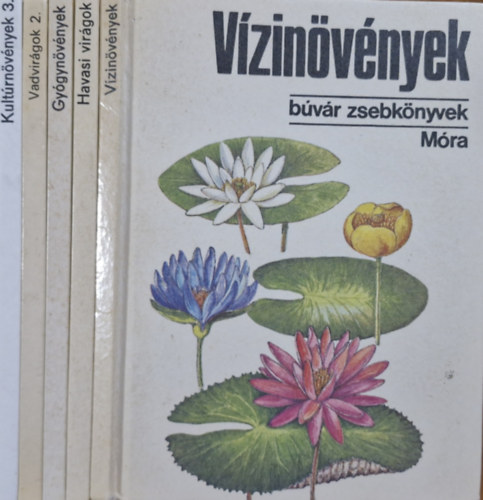 5db Búvár Zsebkönyv könyvcsomag: Vízinövények, Kultúrnövények 3, Vadvirágok 2, Gyógynövények, Havasi virágok
