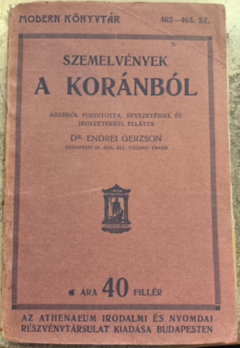 Dr. Endrei Gerzson (ford.) - Szemelvnyek a Kornbl
