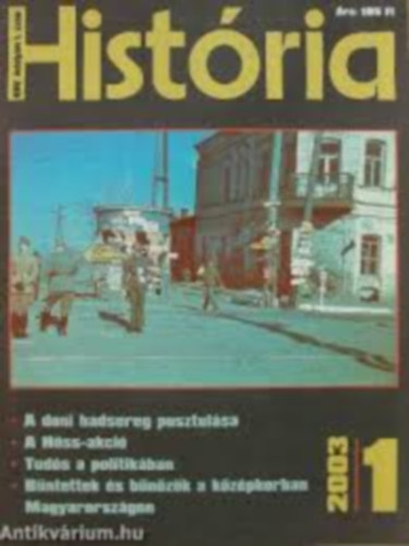 Hist�ria XXV. �vfolyam 1. sz�m (2003/1)