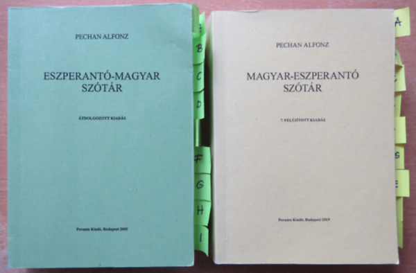 Pechan Alfonz - Eszperant�-magyar / magyar-eszperant� sz�t�r (Kissz�t�r sorozat)