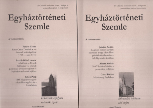 Balogh Judit, Dienes Dnes, Fazekas Csaba - 4 db Egyhztrtneti Szemle 2008. IX. vf. 1., 2., 3., 4. szmok ( egytt )