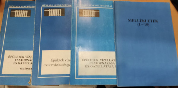 Kovács Lajos - Épületek vízellátása, csatornázása és gázellátása I-III. + Mellékletek (1-15)(4 kötet)