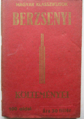 Berzsenyi D-Hankiss J. (szerk) - Berzsenyi D�niel v�logatott k�ltem�nyei