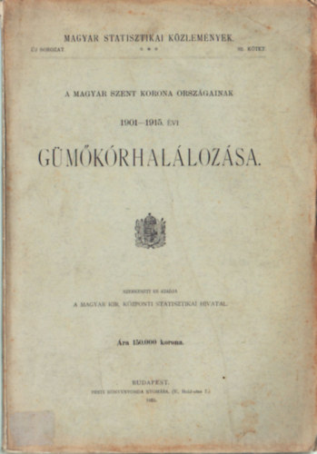 A Magyar Szent Korona országainak 1901-1915. évi gümőkórhalálozása