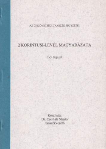 2 KORINTUSI-LEVL MAGYARZATA 1-3.fejezet