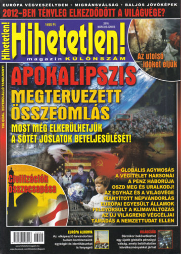 3 db. Hihetetlen! magazin klnszm (2016/ mrcius-jnius + jnius-szeptember + szeptember-december)