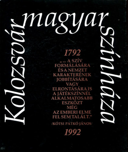 Kántor Lajos (szerkesztő) - Kolozsvár magyar színháza