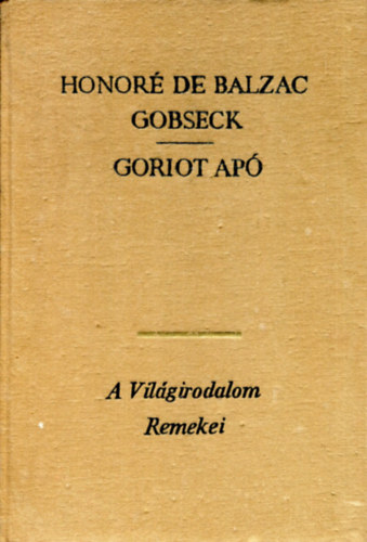 Honor de Balzac - Goriot ap - Gobseck