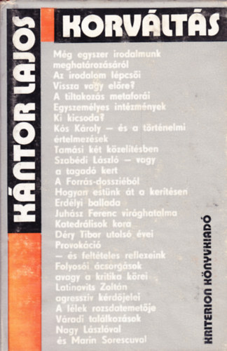 Korvlts - Kritikk, tanulmnyok