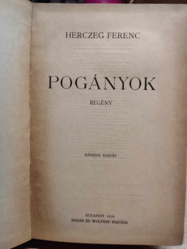 Herczeg Ferenc - Pog�nyok