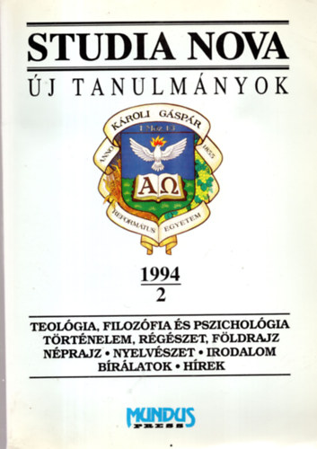 Studia Nova - j tanulmnyok 1994/2.