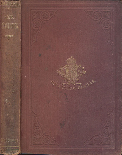 Az 1876-ik �vi t�rv�nyek gy�jtem�nye