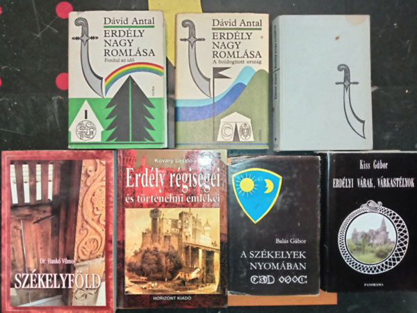 D�vid Antal, Kiss G�bor, Bal�s G�bor, Dr. Hank� Vilmos - T�rt�nelmi k�nyvcsomag Erd�ly helyt�rt�net�r�l (5 m� 7 k�tetben) Erd�ly nagy roml�sa 1-3. / A sz�kelyek nyom�ban / Erd�lyi v�rak, v�rkast�lyok / Sz�kelyf�ld / Erd�ly r�gis�gei �s t�rt�nelmi eml�kei