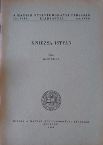 KISS LAJOS - Kniezsa Istvn