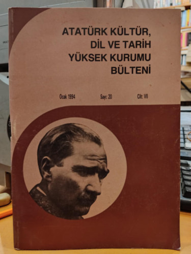 Atatrk Kltr, dil ve tarih yksek kurumu blteni - Ocak 1994 - Sayi: 20 - Cilt: VII