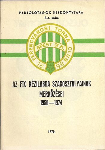 Az FTC kzilabda szakosztlynak mrkzsei 1950-1974
