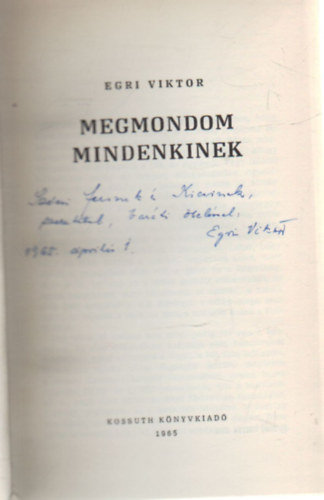 Egri Viktor - Megmondom mindenkinek