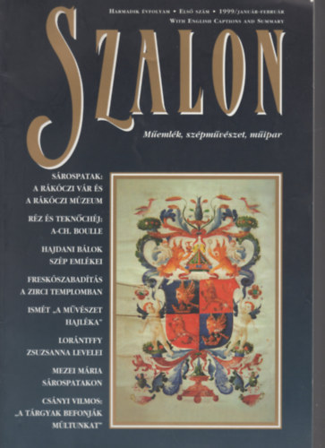 Vadas József (szerk.) - Szalon (Műemlék, szépművészet, műipar) - III. évf. 1. szám (1999. jan.-febr.)