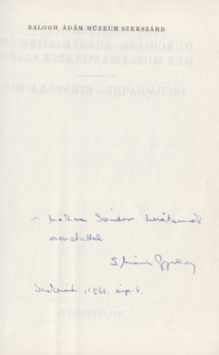 Vezet a szekszrdi Balogh dm Mzeum killtsaiban (Dediklt)