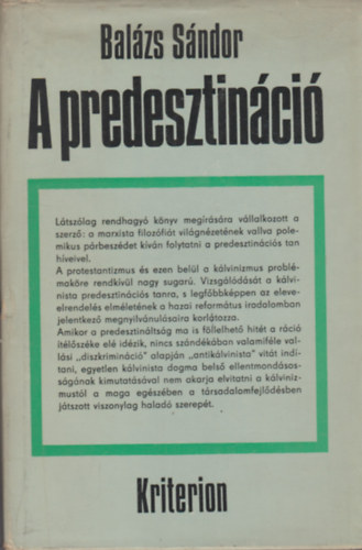 Balzs Sndor - A predesztinci