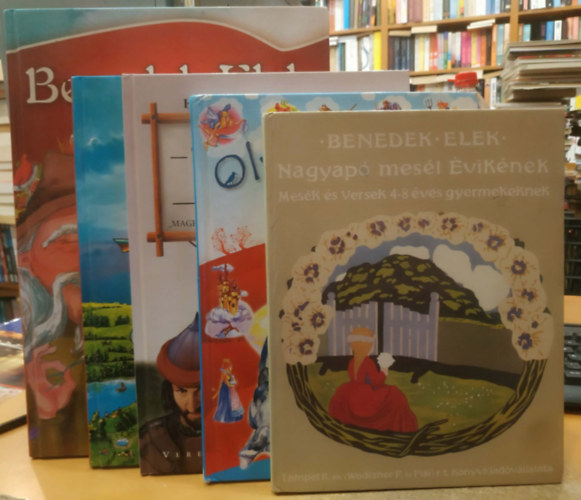 Benedek  Elek - 5 db Benedek Elek nagyalak� k�nyv: Nagyap� mes�l �vik�nek; T�r�kv�sz �s n�met elnyom�s; Olvas�k�nyv Benedek Elek m�veib�l; A juh�sz �s a s�rk�ny; Az aranytulip�n