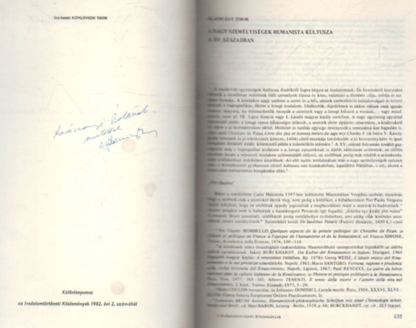 Klaniczai Tibor (szerk.) - A nagy személyiségek humanista kultusza a XV. században