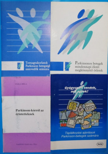 dr. Gudrun Ulm, Csala Béla - Tornagyakorlatok Parkinson betegségben szenvedők számára + Parkinsonos betegek mindennapi életét megkönnyítő ötletek + Parkinson-kórról az érintetteknek + Gyógyszert szedek, mit egyek? (Táplálkozási ajánlások Parkinson-betegek szá