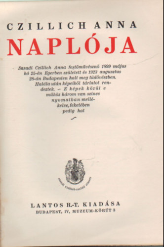 Sasadi Czillich Anna - Sasadi Czillich Anna naplja