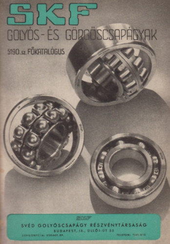 SKF Goly�s- �s g�rg�scsap�gyak 5190. sz. f�katal�gus