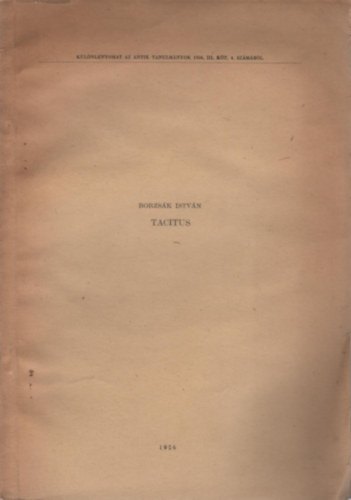 Borzs�k Istv�n - Tacitus