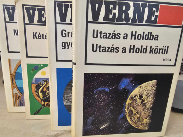 Verne Gyula, Jules Verne - 4 db Verne regny - Nemo kapitny + Ktvi vakci + Grant kapitny gyermekei + Utazs a Holdba, Utazs a Hold krl