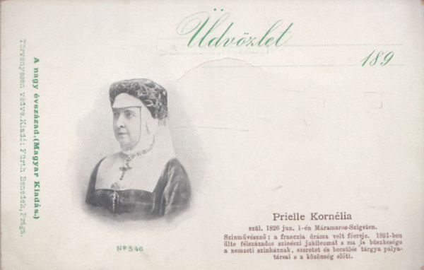Prielle Kornélia színésznő (képeslap)
