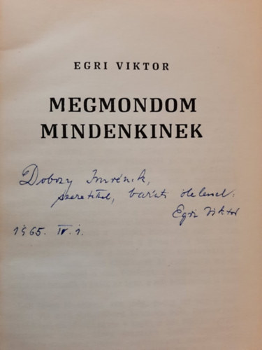 Egri Viktor - Megmondom mindenkinek