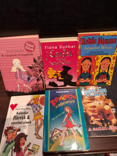 Bianka Minte-Knig, Babay Bernadette, Jacqueline Wilson, Fiona Dunbar, Thury Zsuzsa - 6 db-os ifjsgi KNYVMENT AJNLAT: Kalandos flrtk & szerelmi lmok+Bombaj nagyany+Az ifj Indiana Jones kaladjai-A sakl tka+